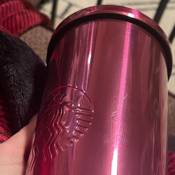 Starbucks Stainless Steel Berry Pink Large 24 oz Tumbler Cold Cup - Picture 2 of 14